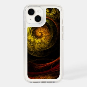 Sunrise Floral Red Abstract Art Speck iPhone 14 Case