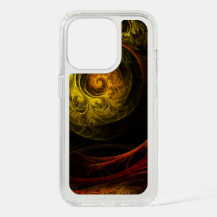 Sunrise Floral Red Abstract Art iPhone 15 Pro Case
