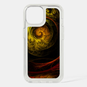 Sunrise Floral Red Abstract Art iPhone 15 Case