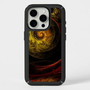 Sunrise Floral Red Abstract Art iPhone 15 Pro Case