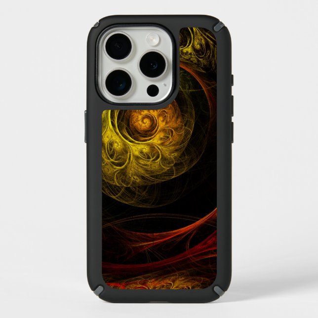 Sunrise Floral Red Abstract Art Speck iPhone Case (Front)