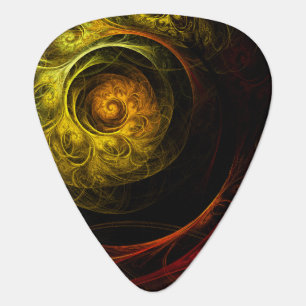 Sunrise Floral Red Abstract Art Standard Guitar Pick