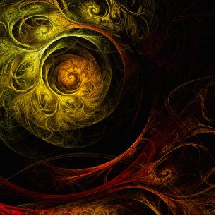 Sunrise Floral Red Abstract Art Statuette