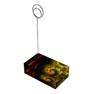 Sunrise Floral Red Abstract Art Table Card Holder