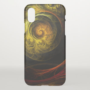 Sunrise Floral Red Abstract Art iPhone X Case
