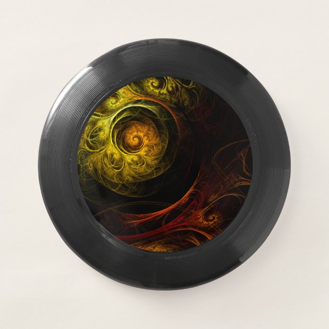 Sunrise Floral Red Abstract Art Wham-O Frisbee (Front)