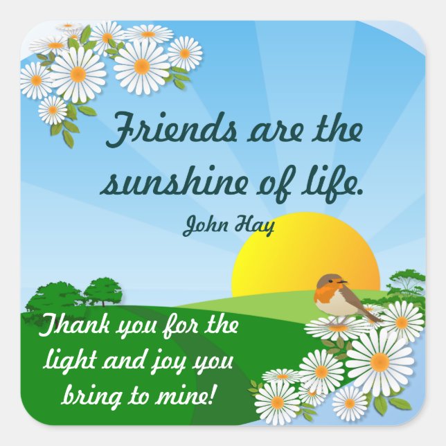 Sunrise  ~ Friendship Sticker (Front)