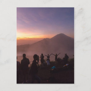 Sunrise from Mount Batur in Bali, Indonesia Postcard