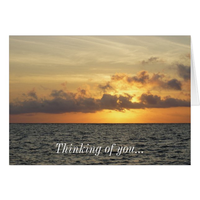 Sunrise Glory Folly Beach Thinking Of You Cards (Front Horizontal)