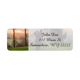 Sunrise Golfer Label