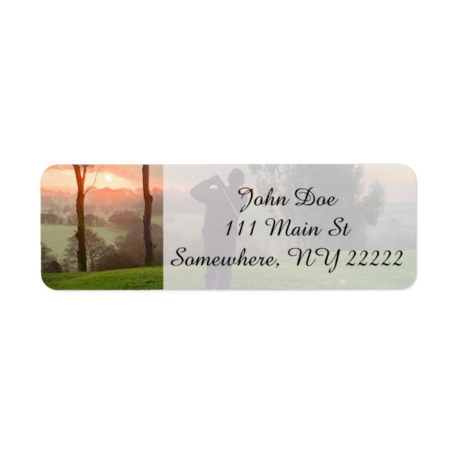 Sunrise Golfer Label (Front)