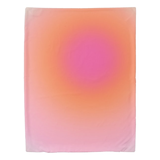 Sunrise Gradient - Beige Pink Orange Duvet Cover (Front)
