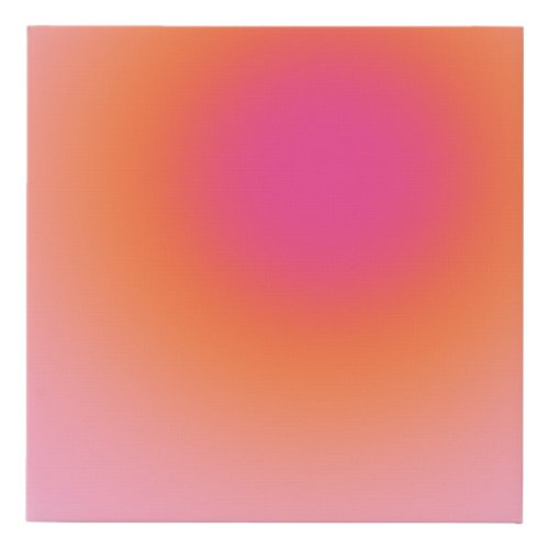 Sunrise Gradient _ Beige Pink Orange Faux Canvas Print