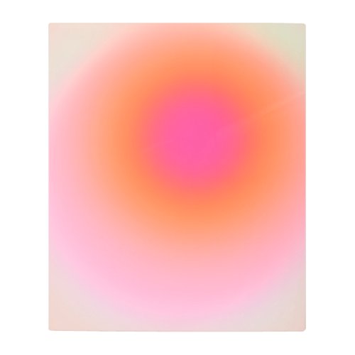 Sunrise Gradient _ Beige Pink Orange Metal Print