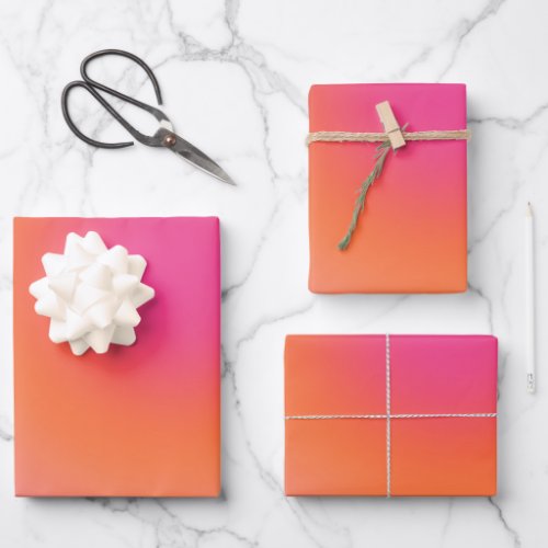 Sunrise Gradient _ Beige Pink Orange Wrapping Paper Sheets
