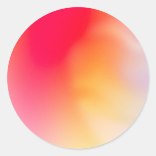 Sunrise Gradient Custom Trendy Classic Round Sticker