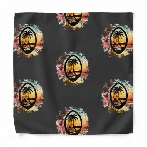 Sunrise Guam Seal Bandana