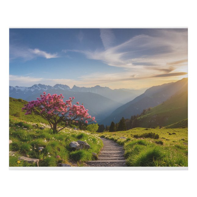 Sunrise Harbor Impressionist Canvas Wall Art, Past (Front)