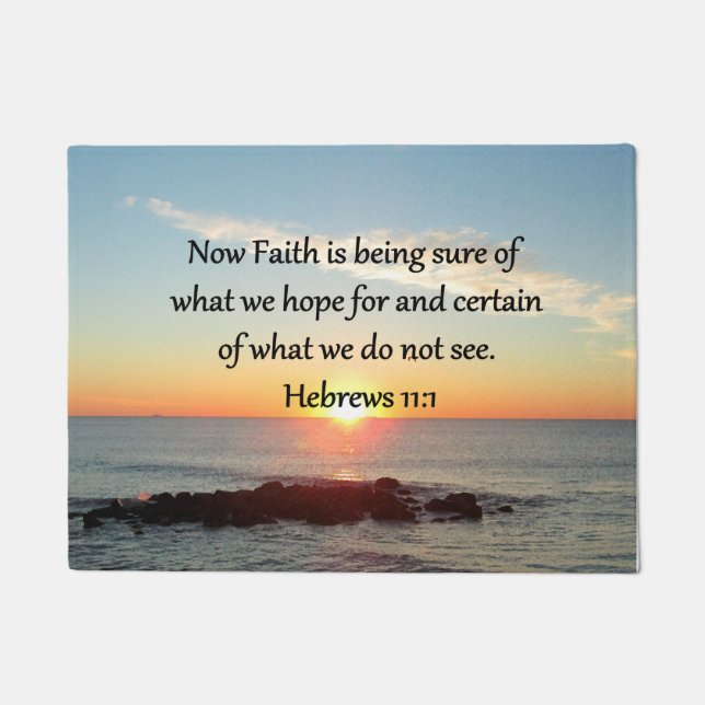 SUNRISE HEBREWS 11:1 PHOTO DESIGN DOORMAT (Front)