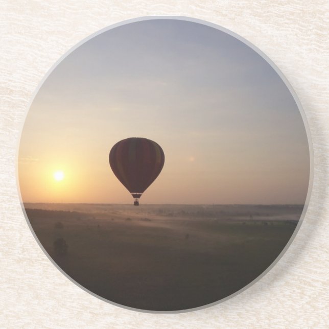 Sunrise Hot Air Balloon photographic image Coaster (Front)