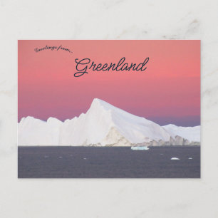 Sunrise Ilulissat Icefjord in Disko Bay Greenland Postcard
