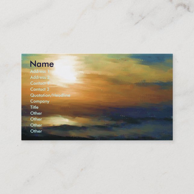 Sunrise Impression Business Card (Front)