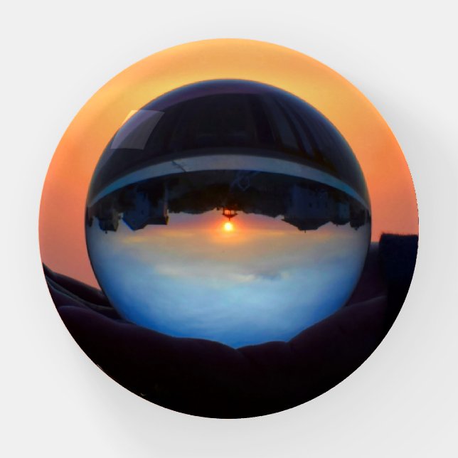 Sunrise in a Ball Paperweight (Front)