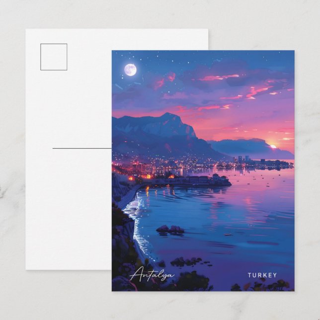 Sunrise in Antalya Turkey France Travel  Postcard (Front/Back)
