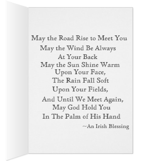 Sunrise in Colored Pencil Irish Blessing Card (Inside (Right))