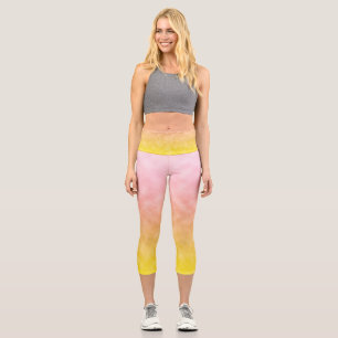 Sunrise in Cotton Candy Skies Capri Leggings