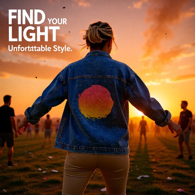 Sunrise in Cotton Candy Skies Denim Jacket (Creator Uploaded)