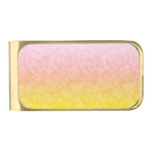 Sunrise in Cotton Candy Skies Gold Finish Money Clip