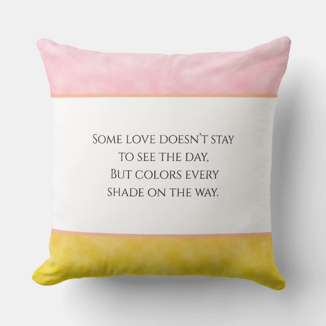 Sunrise in Cotton Candy Skies Throw Pillow (Front)