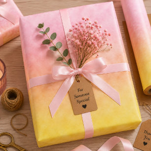 Sunrise in Cotton Candy Skies Wrapping Paper Sheets