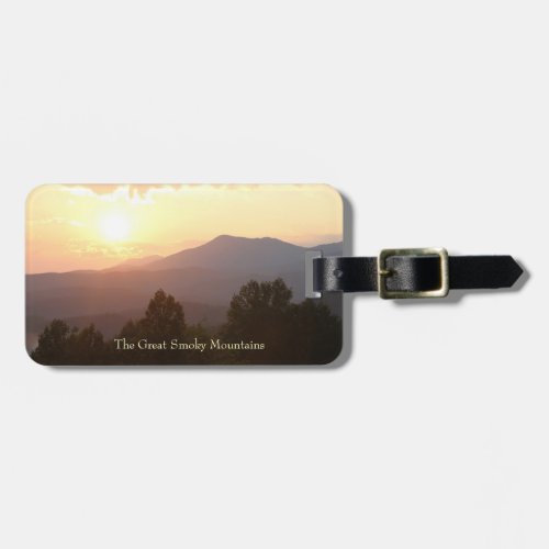 Sunrise in Great Smoky Mountains luggage tag
