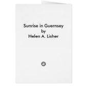 Sunrise in Guernsey Cards (Back)