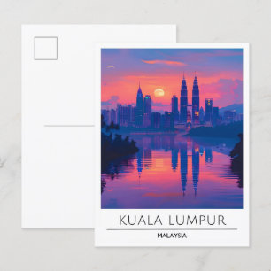 Sunrise in Kuala Lumpur Malaysia Travel  Postcard