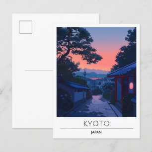 Sunrise in Kyoto Japan Travel Postcard