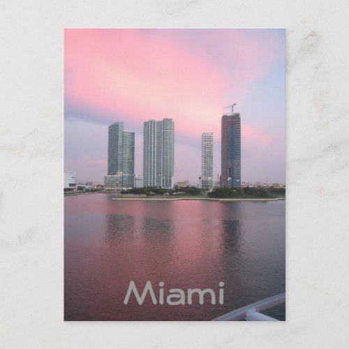 Sunrise in Miami Postcard