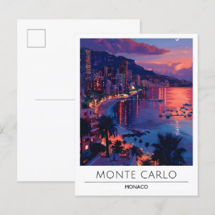 Sunrise in Monte Carlo Monaco Travel Postcard