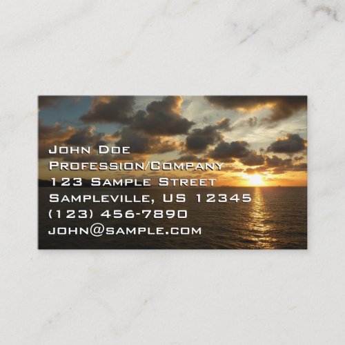 Sunrise in St Thomas I US Virgin Islands Business Card