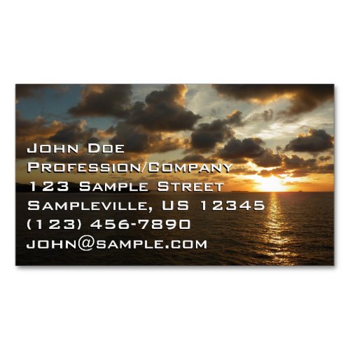 Sunrise in St Thomas I US Virgin Islands Business Card Magnet