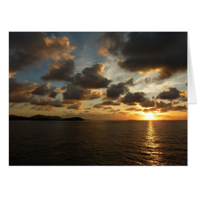 Sunrise in St. Thomas I US Virgin Islands Card (Front Horizontal)