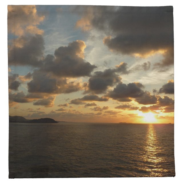 Sunrise in St. Thomas I US Virgin Islands Cloth Napkin (Front)