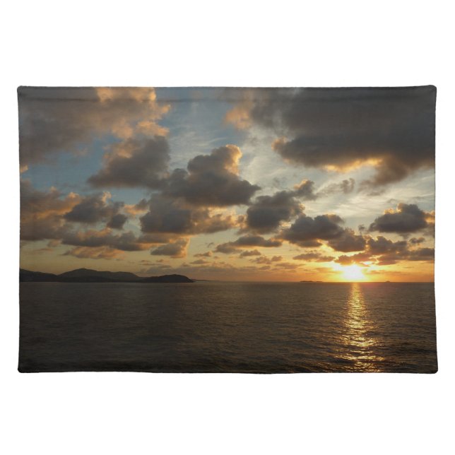 Sunrise in St. Thomas I US Virgin Islands Cloth Placemat (Front)