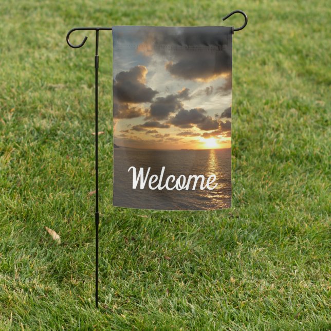 Sunrise in St. Thomas I US Virgin Islands Garden Flag (In SItu)