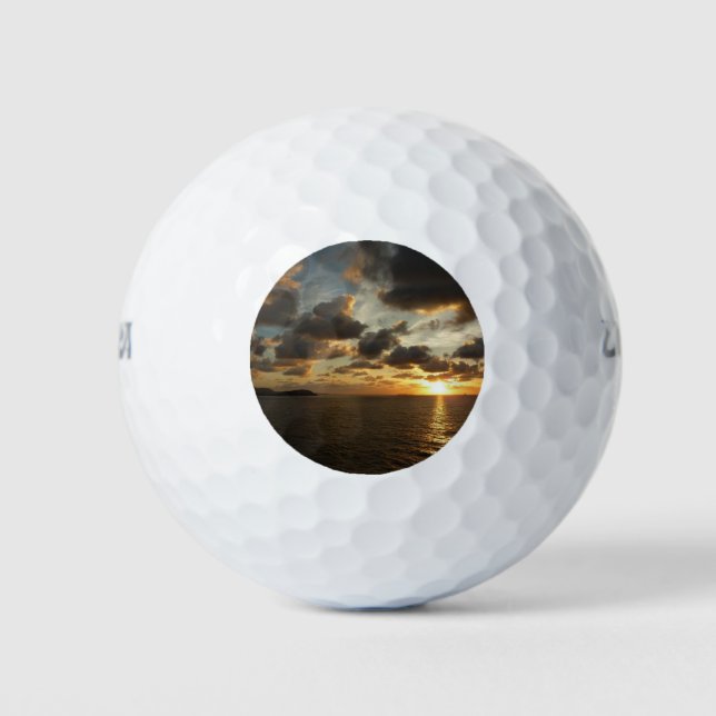 Sunrise in St. Thomas I US Virgin Islands Golf Balls (Front)