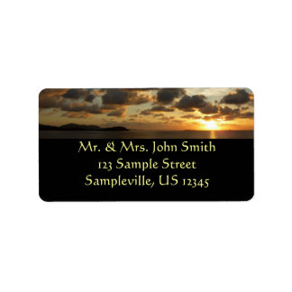 Sunrise in St. Thomas I US Virgin Islands Label