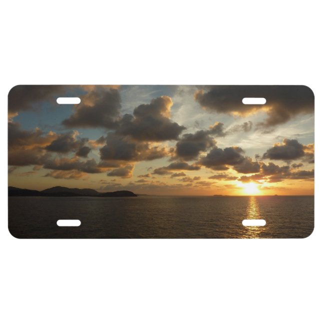 Sunrise in St. Thomas I US Virgin Islands License Plate (Front)