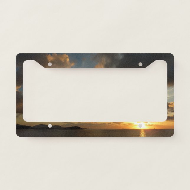 Sunrise in St. Thomas I US Virgin Islands License Plate Frame (Front)